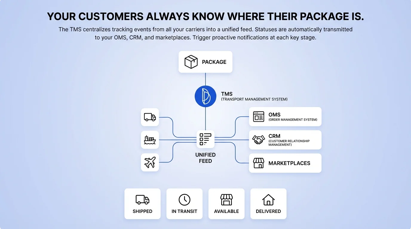 Vos clients savent où est leur colis. Toujours.